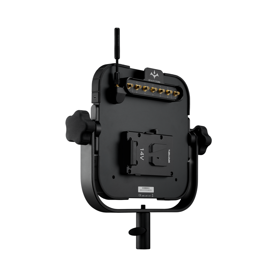 10-2720-V, Bolt 7 MAX 12G-SDI/HDMI Wireless TX/RX Deluxe Set - 2x V-Mount Battery Cradles - Back