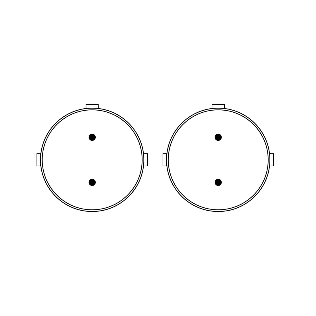 RT MDR.M 2pin (r/a) to 2pin (s) Power Cable with Pin-Crossover for Letux Helix. (15in/40cm)
