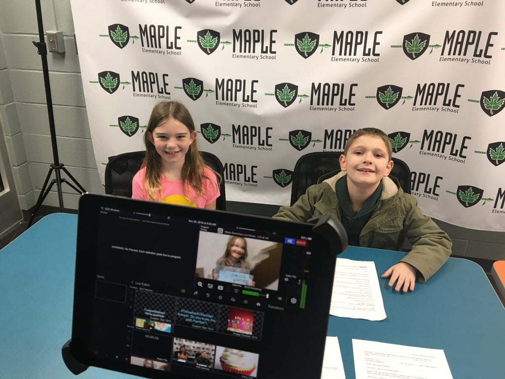 How Maple Elementary Live Streams Morning Announcements for FREE