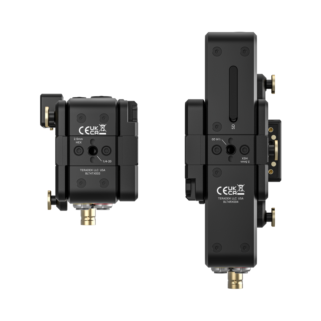 10-2720-G, Bolt 7 MAX 12G-SDI/HDMI Wireless TX/RX Deluxe Set - 2x Gold Mount Battery Cradles