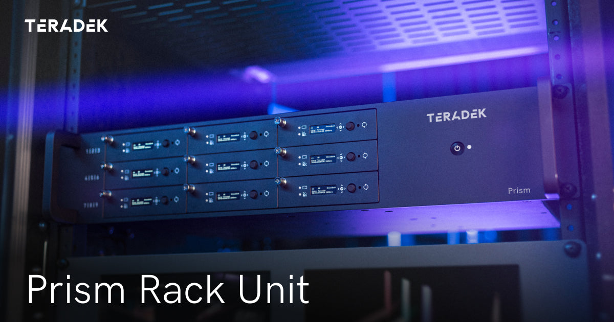 Video Encoder Rack Prism Rack - Encoder and Decoder for Live Broadcast - Teradek