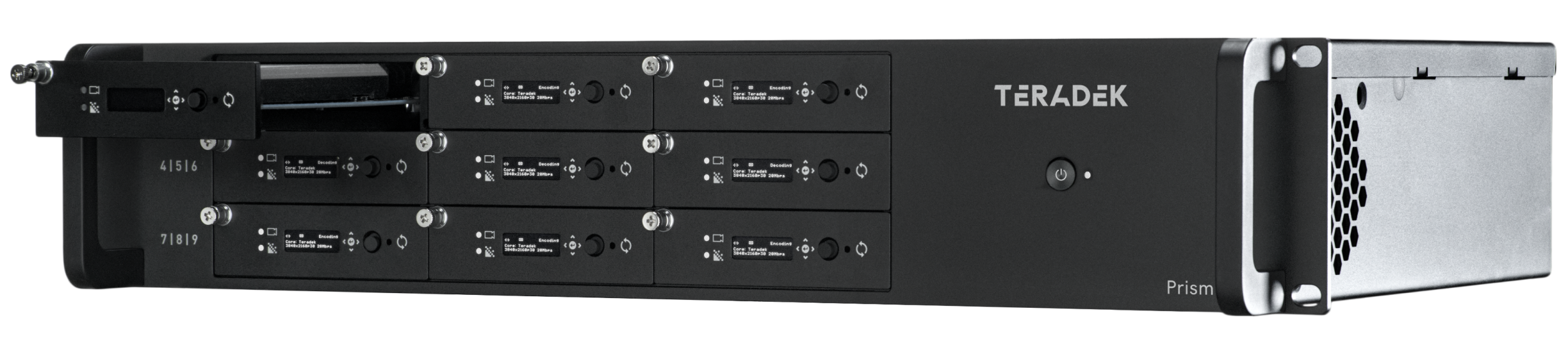 Prism Rack Unit - Encoder and Decoder for Live Broadcast - Teradek